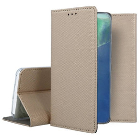 Кожен калъф тефтер и стойка Magnetic FLEXI Book Style за Samsung Galaxy S20 FE G780F златист 